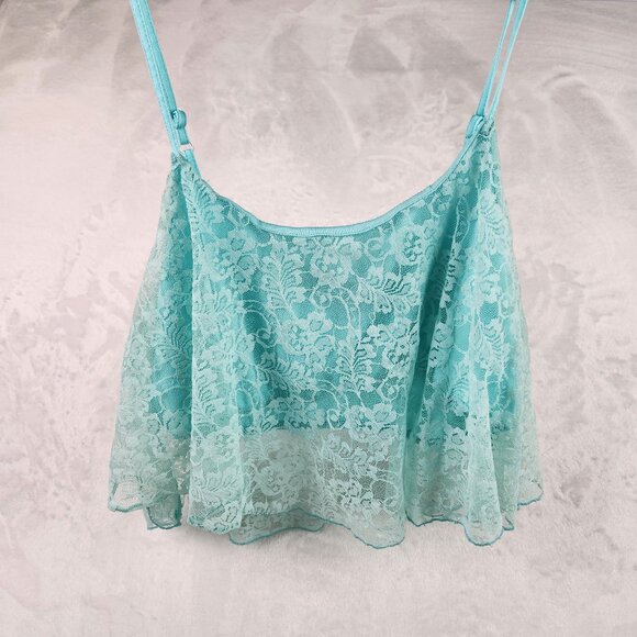 Speed Limit MPH Blue Lace Crop Top Size XL - Picture 4 of 12